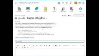 IROS Module - D2L Overview