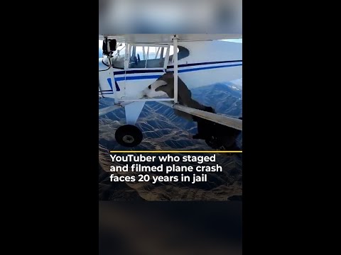 YouTuber who staged and filmed plane crash faces 20 years in jail | AJ #shorts