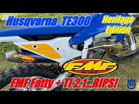 2025 Husqvarna TE300 Heritage Edition mit FMF Fatty + Ti Powercore 2 ... Schnell!!!