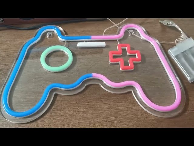 Vídeo relacionado con Neon Gaming Personalizado Gamepad con Forma de Mando, 10 Luces Led Gamer para Habitacion Personalizables, Letrero Neon Personalizado, Accesorios Decoracion Gaming