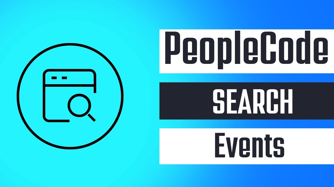 PeopleCode Search Events with Hands-ON Tutorial - Sameer Pravin Ranalkar