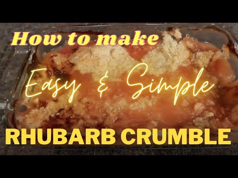 How to make Rhubarb Crumble with frozen rhubarb
