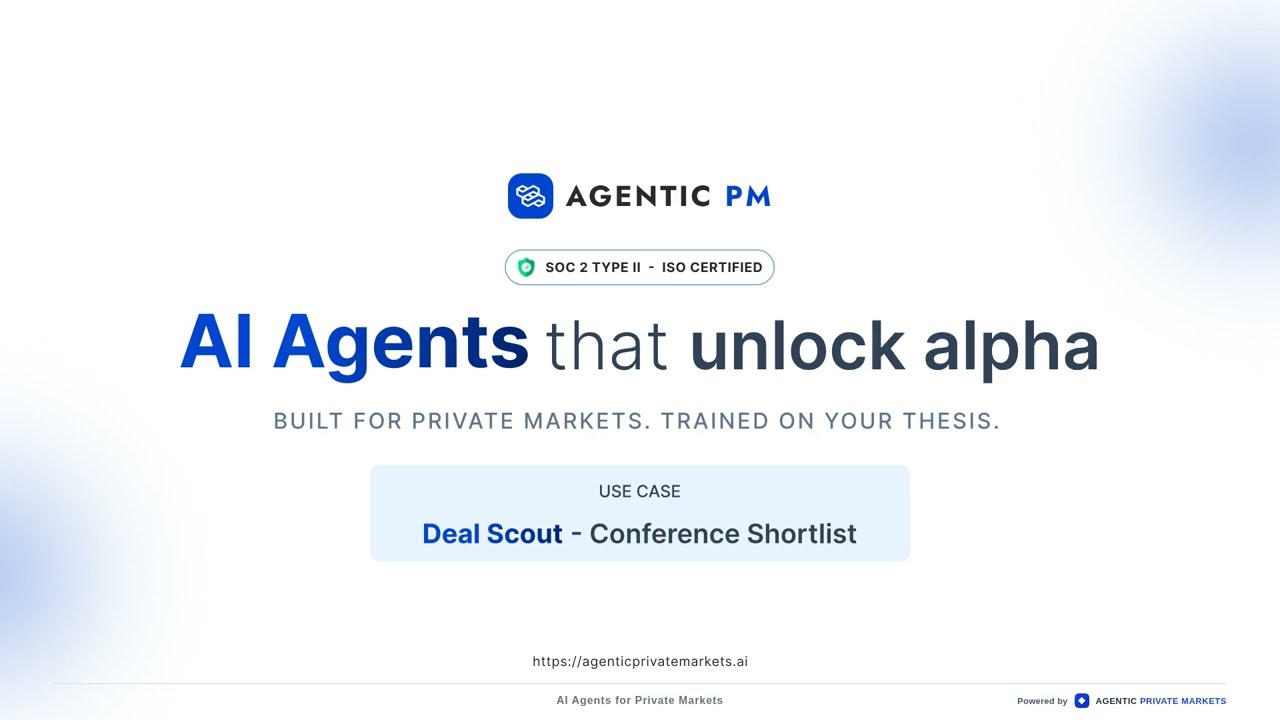 Private Equity AI — Deal Scout Use Case: Conference Shortlist