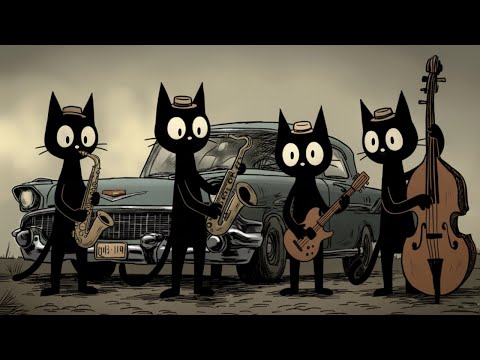 Black Cats PERFECT Jazz Groove: Deep Bass Flow for Work & Productivity