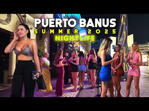 NIGHTLIFE PUERTO BANUS MARBELLA SUMMER 2025 AUGUST SPAIN 🇪🇸 Málaga [4K]