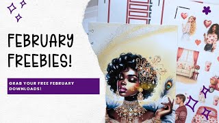 Plan With Me 💕 | February planner Freebies & Perks - Free Stickers, Downloads & More