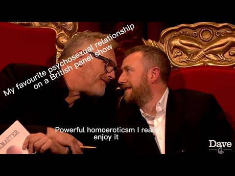 Alex Horne and Greg Davies playing gay chicken on national television for about  five minutes