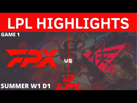 FPX vs. RW | HIGHLIGHTS - Week 1 Day 1 | LPL Summer Split 2021 Game 1
