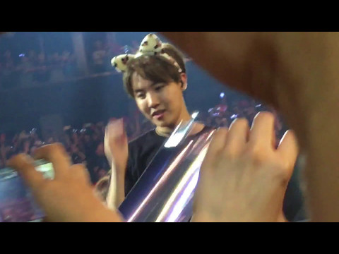 170507 J-Hope gets hit in the face and keeps smiling for ARMY