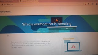 Whois verification is pending in namecheap | domain verification proce