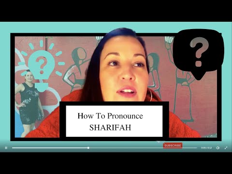 How To Pronounce SHARIFAH