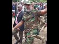 Le commandant Corneille Naanga saluant le peuple congolais à Kiwanja