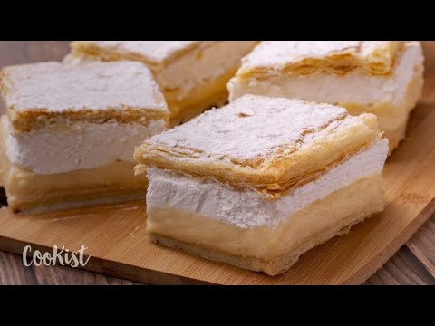 Kremsnita: a fluffy and airy vanilla custard cake you'll fall in love with!