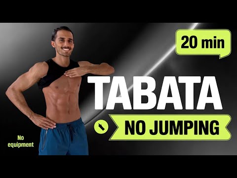 20 MIN TABATA HIIT – No Jumping, No Equipment | Full Body Home Fat Burn
