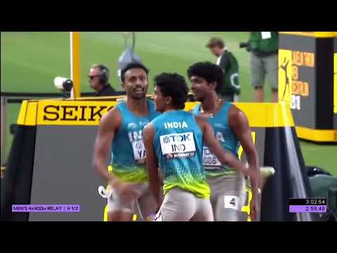 India STORM INTO FINAL of Men's 4X400m Relay at Athletics #world #athletics Championships.  #india