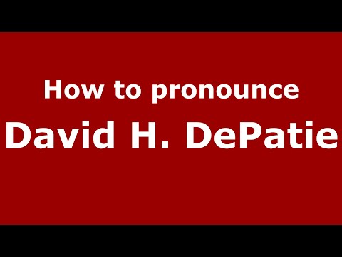 How to pronounce David H. DePatie (Mexico/Mexican Spanish) - PronounceNames.com
