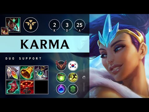 Karma Support vs Poppy - KR Grandmaster Patch 25.19