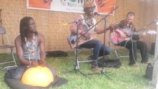 Nuru Kane ( guimbri)  Mamadou Sarr ( calabash) Thierry Fournel ( Guitar )