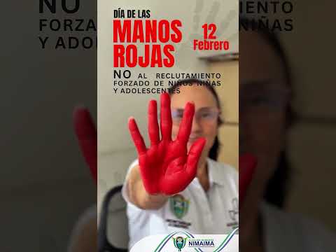 ✋🔴 Día de las Manos Rojas – Nimaima dice NO al reclutamiento de niños, niñas y adolescentes