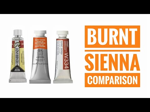 Burnt Sienna Watercolor Comparison - Winsor & Newton - Da Vinci - Rembrandt - Holbein - Schmincke