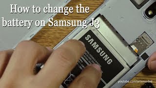 SAMSUNG J3 phone, How to replace the battery