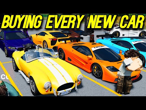 BUYING EVERY CAR IN MY NEW ROBLOX GAME YOUNG STREET, ONTARIO!