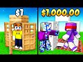 $1 vs $1,000,000 Minecraft TRAP Build Battle! DEFAULT Thumbnail