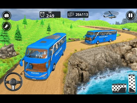 US Police Bus Simulator Game Android Gameplay FHD FREE @gameblaststudio7011