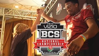 Jimbo Fisher's Son Trey & Jameis Winston Practice Handshake | FSU's Road to the BCS Championship