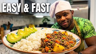 🍚 UNDER 1 HOUR! EASY RICE & MINCED MEAT STEW | QUICK HOMEMADE MEAL FROM SCRATCH-‼️The Trick I used‼️