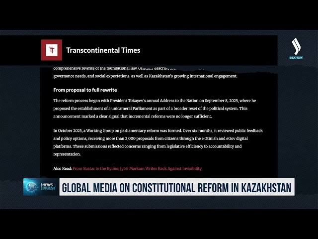 Dünya medyası Kazakistan’daki Anayasa Reformu’nu değerlendiriyor