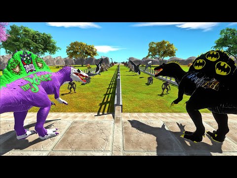 BATMAN vs JOKER - Who is faster and stronger spinosaurus? - Animal Revolt Battle Simulator ARBS