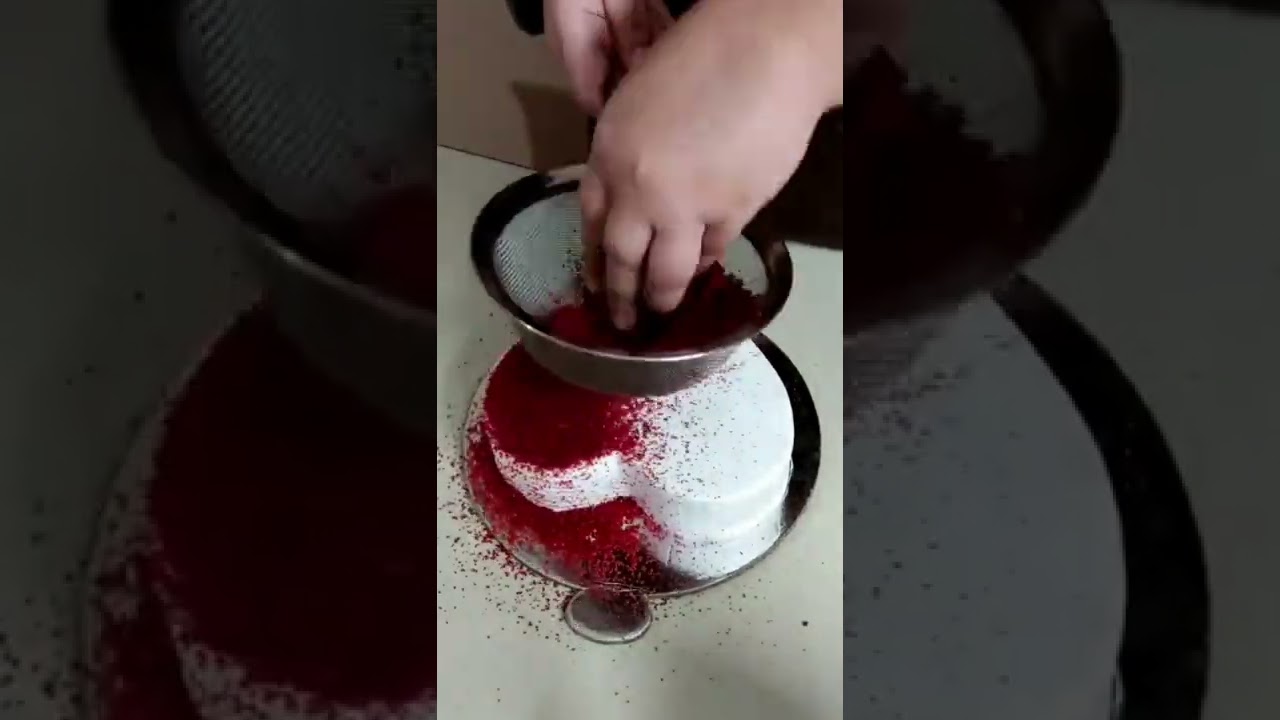 red velvet heart shape cake decoration by foodies channel 😋