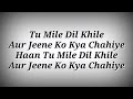 LYRICS Tum Mile Dil Khile Song Stebin Ben Asees Kaur