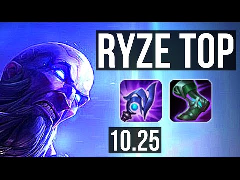 RYZE vs POPPY (TOP) | 6 solo kills, Dominating | KR Diamond | v10.25