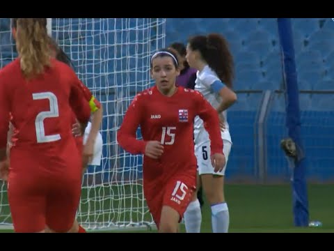 Lena Alves (FC Mamer 32) marquant son premier but pour l'équipe nationale luxembourgeoise U17