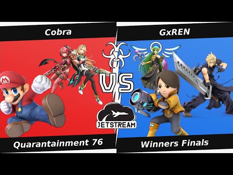 Quarantainment 76 Winners Finals - Cobra (Mario, Pyra) Vs GxREN (Mii Gunner, Cloud, Palutena) - SSBU