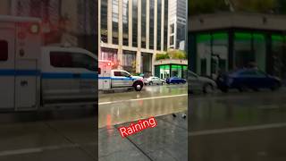 Raining in the city ☔️☔️ #citylife #nyc #newyorkcity #nyclife #citysounds #ambulance