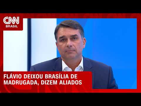 Aliados dizem que Flávio deixou Brasília de madrugada | CNN 360°