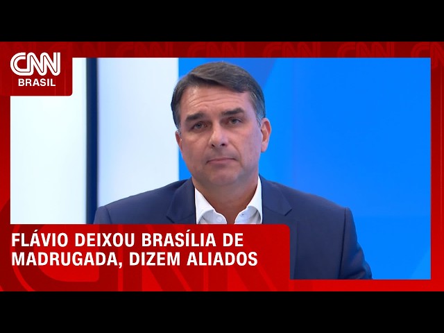 Aliados dizem que Flávio deixou Brasília de madrugada | CNN 360°
