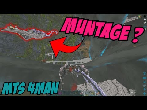 WHAT HAPPENS WHEN YOU FLY INTO MUNTAGE's BASE ?! 4 Man PvP Servers - Ark: Survival Evolved