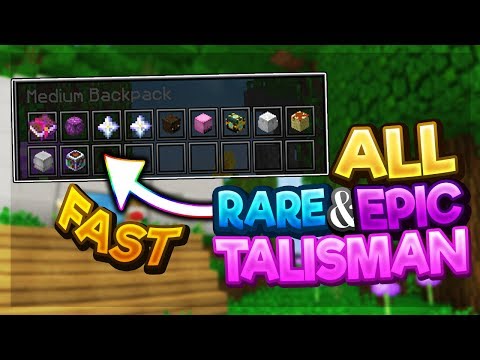 How to get ALL RARE & EPIC TALISMAN! (Hypixel Skyblock Guide)