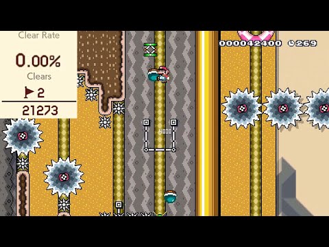 [SMM2] Kaizo Space: Mountain Maniac by Dansta (2nd Clear)