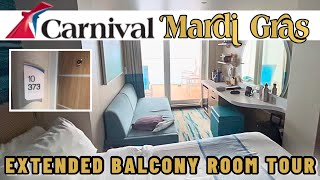 Carnival Mardi Gras Extended Balcony Room Tour | Stateroom 10373