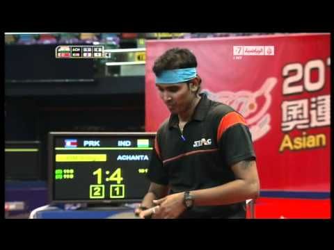 2012 Asian Olympic Qualification: KIM Song Nam - Sharath Kamal ACHANTA [Full Match]