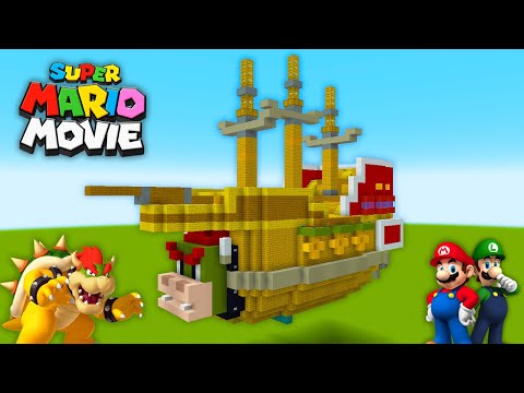Minecraft Tutorial: How To Make Bowsers Giant Airship "The Super Mario Bros. Movie"