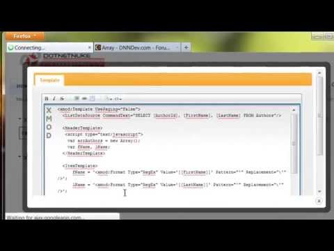 Xmod Pro Building A Javascript Array From A Sql Table