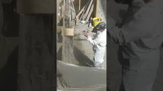 Pool Shell Spraying in Action