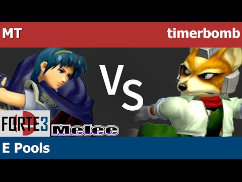 Forte 3 Melee - MT (Marth) vs timerbomb (Fox) - E Pools