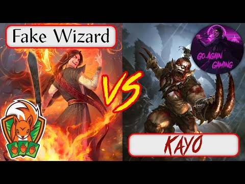 Fake Wizard vs Kayo - Blitz Gameplay w/ GoAgainGaming [Flesh and Blood]